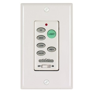 FANC21 Dual Button Control Ceiling Fan Control - White FANC21 Dual Button Control Ceiling Fan Control - White