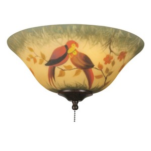 FG439 Glass Shade Light Kits & Accessories - Hand-Painted Parrot FG439 Glass Shade Light Kits & Accessories - Hand-Painted Parrot