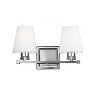 Bathroom Lighting (2 Bulbs) 14-3/8" Width Bathroom Lighting (2 Bulbs) 14-3/8" Width