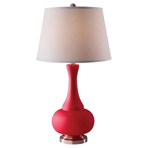 M10183RDBS Kennedy Table Lamp - Red / Brushed Steel M10183RDBS Kennedy Table Lamp - Red / Brushed Steel