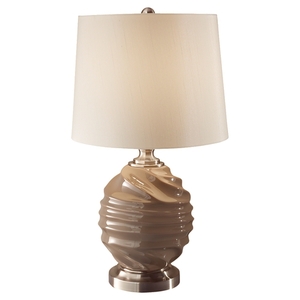 M10188TFBS Softserve Table Lamp - Toffee / Brushed Steel M10188TFBS Softserve Table Lamp - Toffee / Brushed Steel
