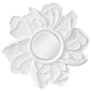 MMR1165HGW Peony Unique Shape Mirror - High Gloss White MMR1165HGW Peony Unique Shape Mirror - High Gloss White