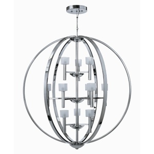 FFR49299PCM Mondo Large Foyer Chandelier Chandelier - Chrome FFR49299PCM Mondo Large Foyer Chandelier Chandelier - Chrome