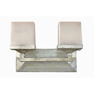 FFR59192SLF San Simeon 2 Bulb Bathroom Lighting - Silver Leaf FFR59192SLF San Simeon 2 Bulb Bathroom Lighting - Silver Leaf