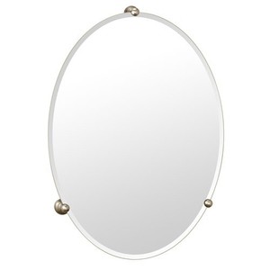G1566 Oldenburg Oval Mirror - Satin Nickel G1566 Oldenburg Oval Mirror - Satin Nickel
