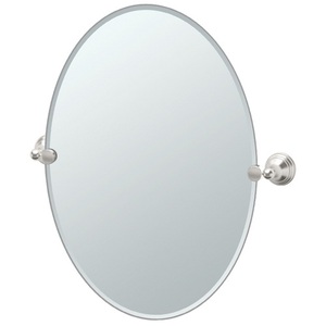 GAT4369 Charlotte Oval Mirror - Satin Nickel GAT4369 Charlotte Oval Mirror - Satin Nickel