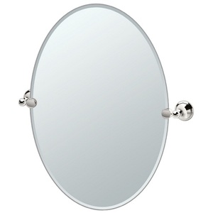 GAT4589 Laurel Avenue Oval Mirror - Polished Nickel GAT4589 Laurel Avenue Oval Mirror - Polished Nickel