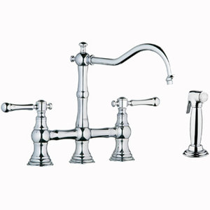 G20158000/G18244000 Bridgeford Two-Handle Kitchen Faucet - Chrome G20158000/G18244000 Bridgeford Two-Handle Kitchen Faucet - Chrome