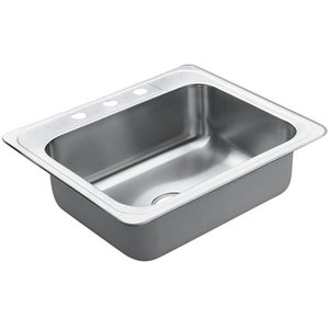 MO22831 Excalibur Stainless Steel Single Bowl Kitchen Sink - Stainless Steel MO22831 Excalibur Stainless Steel Single Bowl Kitchen Sink - Stainless Steel