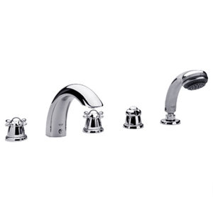 G25597/G18076 Talia Deck Mount With Handshower Tub Faucet - Chrome G25597/G18076 Talia Deck Mount With Handshower Tub Faucet - Chrome