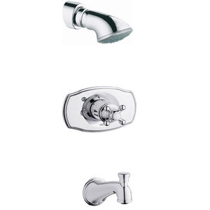 G19725/G28521/G35015000/G1361 Geneva One Handle Tub & Shower Faucet - Chrome G19725/G28521/G35015000/G1361 Geneva One Handle Tub & Shower Faucet - Chrome