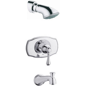 G19722/G28521/G350150002/G1361 Geneva One Handle Tub & Shower Faucet - Chrome G19722/G28521/G350150002/G1361 Geneva One Handle Tub & Shower Faucet - Chrome