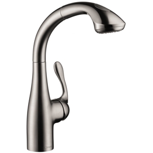 H04067860 Allegro E Pull-Out Spray Kitchen Faucet - Steel Optik H04067860 Allegro E Pull-Out Spray Kitchen Faucet - Steel Optik