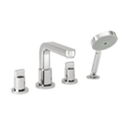 H31446821/H06646000 Metris S Deck Mount With Handshower Tub Faucet - Brushed Nickel H31446821/H06646000 Metris S Deck Mount With Handshower Tub Faucet - Brushed Nickel