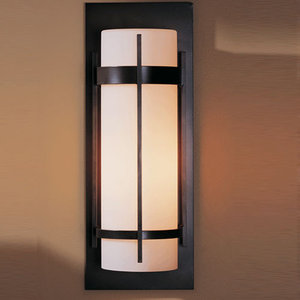 H30589417G37 Banded Entrance Outdoor Wall Light - Opaque Dark Smoke H30589417G37 Banded Entrance Outdoor Wall Light - Opaque Dark Smoke