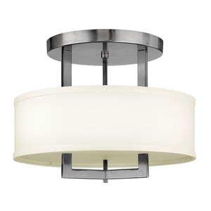 H3200AN Hampton Semi Flush Mount Ceiling Light - Antique Nickel H3200AN Hampton Semi Flush Mount Ceiling Light - Antique Nickel