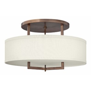 H3211BR Hampton Semi Flush Mount Ceiling Light - Brushed Bronze H3211BR Hampton Semi Flush Mount Ceiling Light - Brushed Bronze