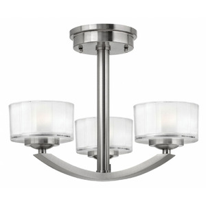 H3871BN Meridian Semi Flush Mount Ceiling Light - Brushed Nickel H3871BN Meridian Semi Flush Mount Ceiling Light - Brushed Nickel