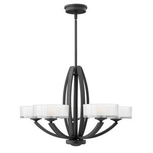H3875SK Meridian Mid Sized Chandelier Chandelier - Satin Black H3875SK Meridian Mid Sized Chandelier Chandelier - Satin Black