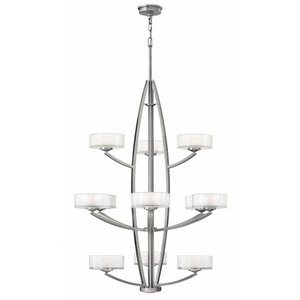 H3876BN Meridian Large Foyer Chandelier Chandelier - Brushed Nickel H3876BN Meridian Large Foyer Chandelier Chandelier - Brushed Nickel