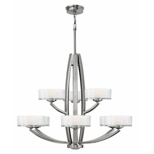 H3878BN Meridian Large Foyer Chandelier Chandelier - Brushed Nickel H3878BN Meridian Large Foyer Chandelier Chandelier - Brushed Nickel