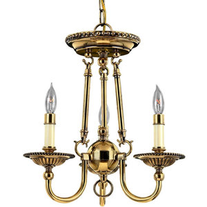 H4423BB Oxford Mini Chandelier - Burnished Brass H4423BB Oxford Mini Chandelier - Burnished Brass
