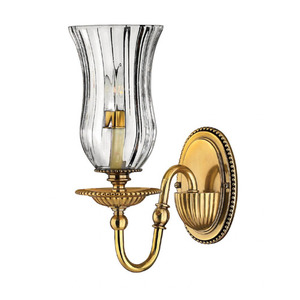 H4640BB Oxford 1 Bulb Wall Sconce - Burnished Brass H4640BB Oxford 1 Bulb Wall Sconce - Burnished Brass