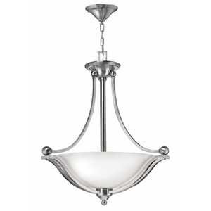 H4652BNLED Bolla Up Light Pendant Light - Brushed Nickel / Opal H4652BNLED Bolla Up Light Pendant Light - Brushed Nickel / Opal