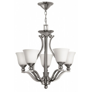 H4655BN Bolla Mid Sized Chandelier Chandelier - Brushed Nickel / Opal H4655BN Bolla Mid Sized Chandelier Chandelier - Brushed Nickel / Opal