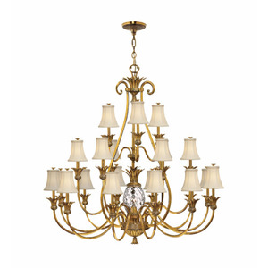 H4889BB Plantation Large Foyer Chandelier Chandelier - Burnished Brass H4889BB Plantation Large Foyer Chandelier Chandelier - Burnished Brass