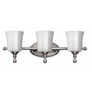 H5013BN Shelly 3 Bulb Bathroom Lighting - Brushed Nickel H5013BN Shelly 3 Bulb Bathroom Lighting - Brushed Nickel