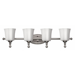 H5014BN Shelly 4 or More Bulb Bathroom Lighting - Brushed Nickel H5014BN Shelly 4 or More Bulb Bathroom Lighting - Brushed Nickel