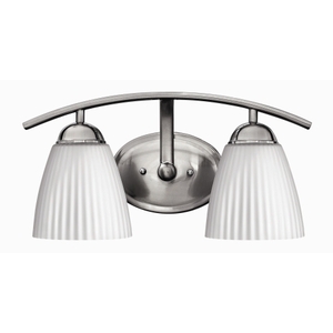 H5072BN Devon 2 Bulb Bathroom Lighting - Brushed Nickel H5072BN Devon 2 Bulb Bathroom Lighting - Brushed Nickel