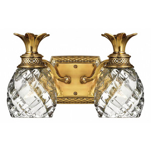 H5312BB Plantation 2 Bulb Bathroom Lighting - Burnished Brass H5312BB Plantation 2 Bulb Bathroom Lighting - Burnished Brass