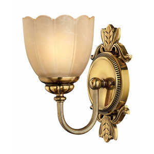 H5390BB Isabella 1 Bulb Wall Sconce - Burnished Brass H5390BB Isabella 1 Bulb Wall Sconce - Burnished Brass