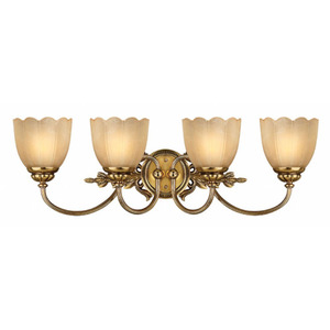 H5394BB Isabella 4 or More Bulb Bathroom Lighting - Burnished Brass H5394BB Isabella 4 or More Bulb Bathroom Lighting - Burnished Brass