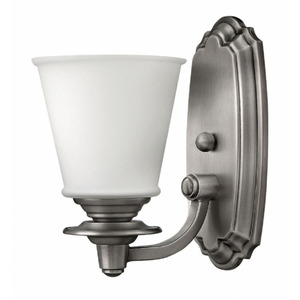 H54260PL Plymouth 1 Bulb Wall Sconce - Polished Antique Nickel H54260PL Plymouth 1 Bulb Wall Sconce - Polished Antique Nickel