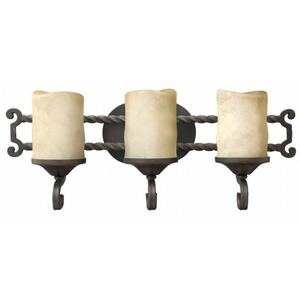 H5543OL Casa 3 Bulb Bathroom Lighting - Olde Black H5543OL Casa 3 Bulb Bathroom Lighting - Olde Black