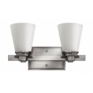 H5552BN Avon 2 Bulb Bathroom Lighting - Brushed Nickel H5552BN Avon 2 Bulb Bathroom Lighting - Brushed Nickel