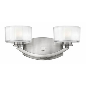 H5592BN Meridian 2 Bulb Bathroom Lighting - Brushed Nickel H5592BN Meridian 2 Bulb Bathroom Lighting - Brushed Nickel