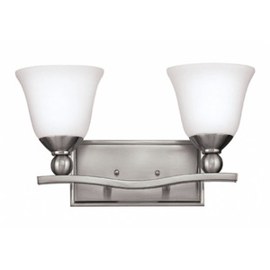 H5892BN Bolla 2 Bulb Bathroom Lighting - Brushed Nickel H5892BN Bolla 2 Bulb Bathroom Lighting - Brushed Nickel