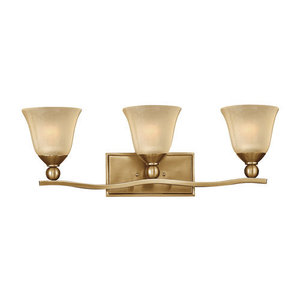 H5893BR Bolla 3 Bulb Bathroom Lighting - Brushed Bronze / Amber Seedy H5893BR Bolla 3 Bulb Bathroom Lighting - Brushed Bronze / Amber Seedy