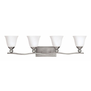 H5894BN Bolla 4 or More Bulb Bathroom Lighting - Brushed Nickel / Opal H5894BN Bolla 4 or More Bulb Bathroom Lighting - Brushed Nickel / Opal