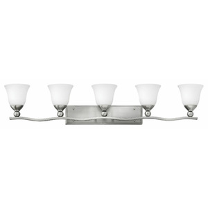 H5895BN Bolla 4 or More Bulb Bathroom Lighting - Brushed Nickel / Opal H5895BN Bolla 4 or More Bulb Bathroom Lighting - Brushed Nickel / Opal