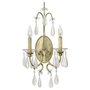 FFR40312SLF Francesca Multi Bulb Wall Sconce - Silver Leaf FFR40312SLF Francesca Multi Bulb Wall Sconce - Silver Leaf