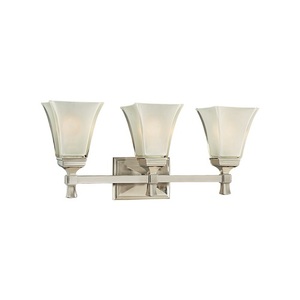 HUD1173SN Kirkland 3 Bulb Bathroom Lighting - Satin Nickel HUD1173SN Kirkland 3 Bulb Bathroom Lighting - Satin Nickel