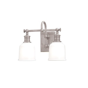 HUD1972SN Keswick 2 Bulb Bathroom Lighting - Satin Nickel HUD1972SN Keswick 2 Bulb Bathroom Lighting - Satin Nickel