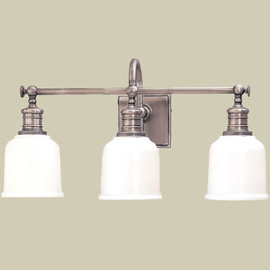 HUD1973SN Keswick 3 Bulb Bathroom Lighting - Satin Nickel HUD1973SN Keswick 3 Bulb Bathroom Lighting - Satin Nickel