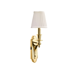 HUD2121PB Newport 1 Bulb Wall Sconce - Polished Brass HUD2121PB Newport 1 Bulb Wall Sconce - Polished Brass
