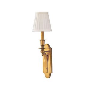 HUD2121AGB Newport 1 Bulb Wall Sconce - Aged Brass HUD2121AGB Newport 1 Bulb Wall Sconce - Aged Brass